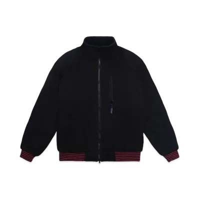 BOW WOW PILE FLEECE JACKET 【UNISEX】 "BLACK×RED"