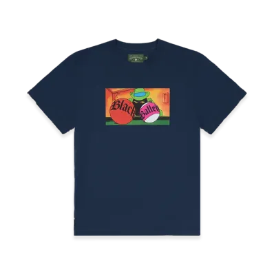 DENIM TEARS Black Balled Tee "Navy"
