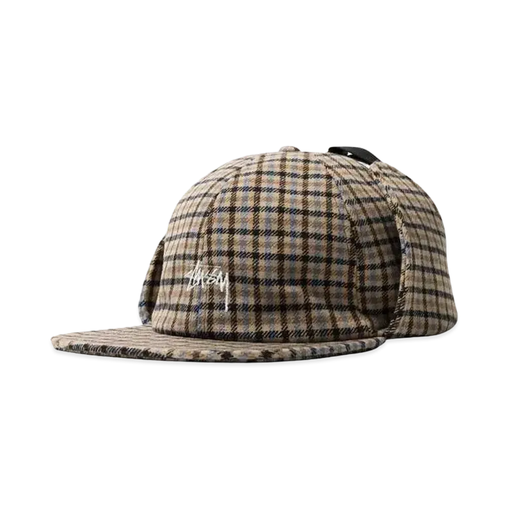 Stussy WOOL PLAID FLAP CAP "Brown"