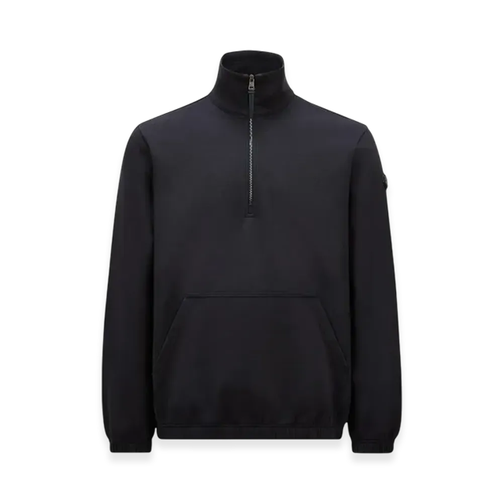 MONCLER Cotton Half-Zip Sweatshirt "Navy Blue"