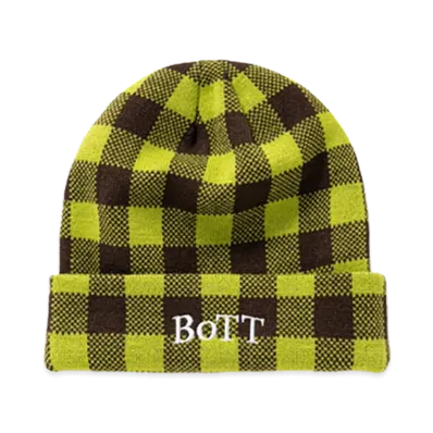BoTT Gingham Check Beanie "Lime"