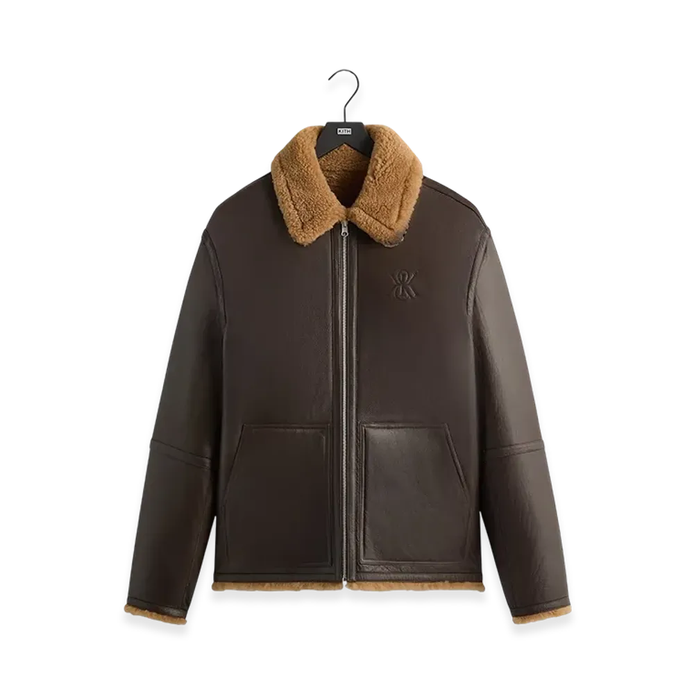 Kith Reversible Shearling Bomber "Kindling"