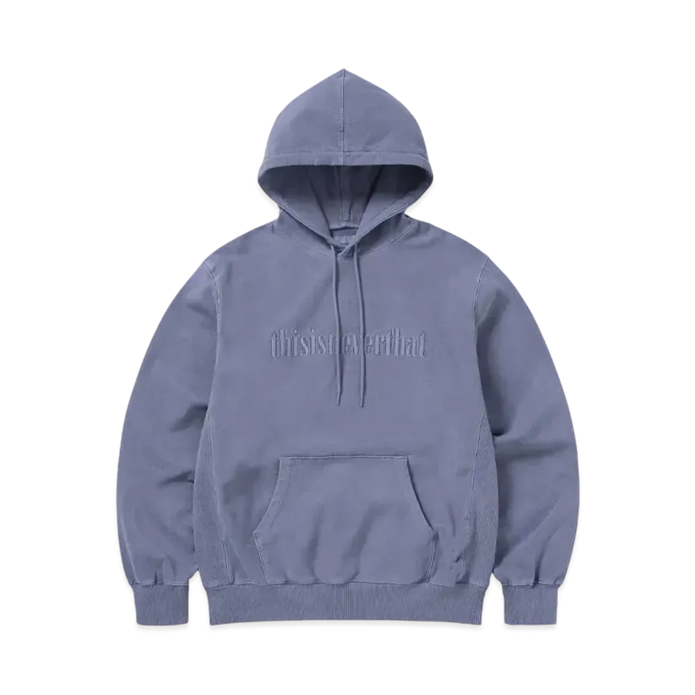 thisisneverthat Overdyed Embroidery Hoodie "Purple Grey"