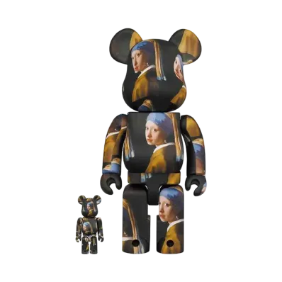 Bearbrick Johannes Vermeer「Girl with a Pearl Earring」100% & 400%