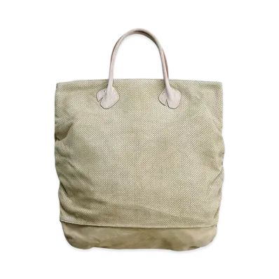 NICENESS L.Aphex Hair Sheep Leather NN Shirring Bag "Taupe"