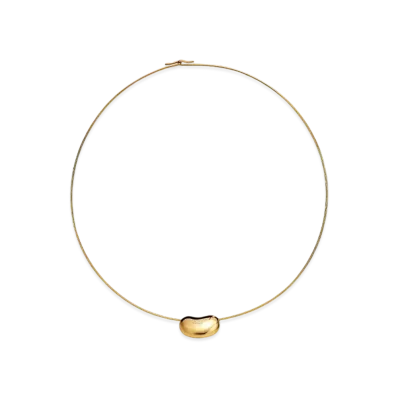Tiffany & Co. Elsa Peretti Bean Design Wire Necklace 20mm 18K "Yellow Gold"