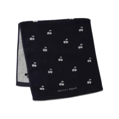 GELATO PIQUE Cherry Face Towel "Navy"