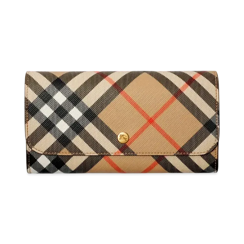 Burberry Check Continental Wallet "Sand"