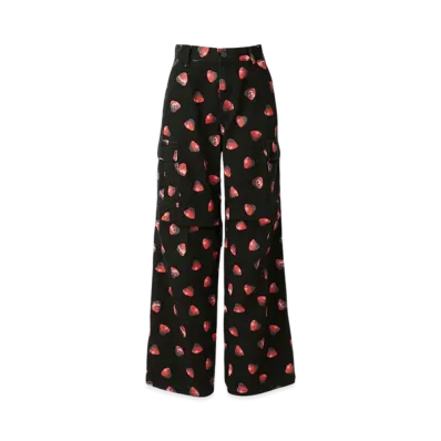 HYSTERIC GLAMOUR Skull Berry Pattern Cargo Pants "Black"