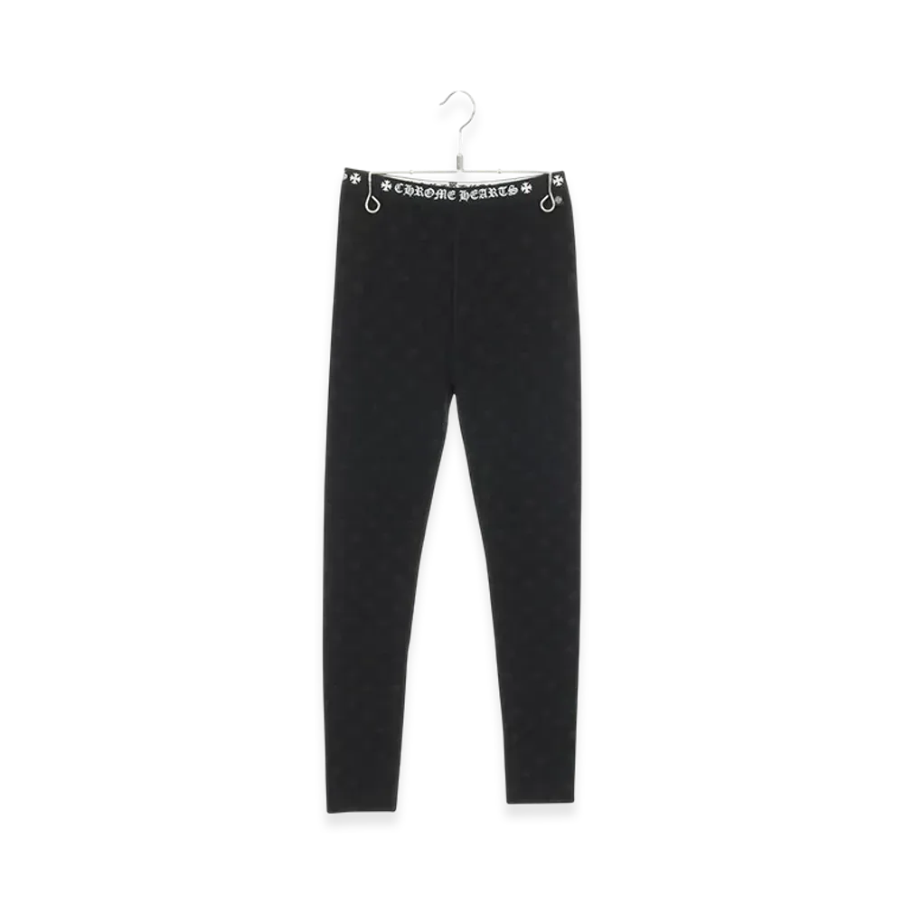 Chrome Hearts All Over Print Cotton Leggings "Black"