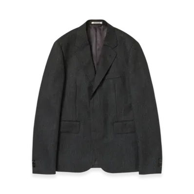 AURALEE Bluefaced Wool Dobby Over Jacket "Charcoal"