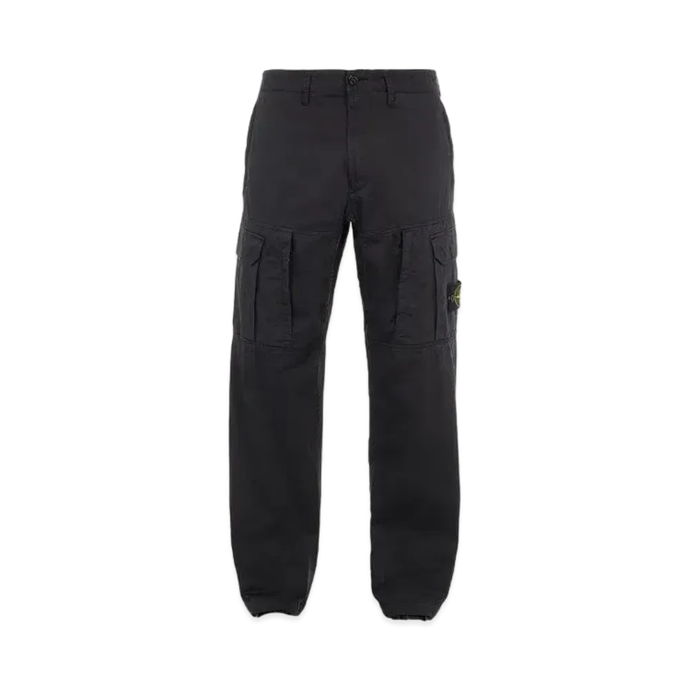 Stone Island 30214 STRETCH COTTON WOOL SATIN_LOOSE FIT "Black"