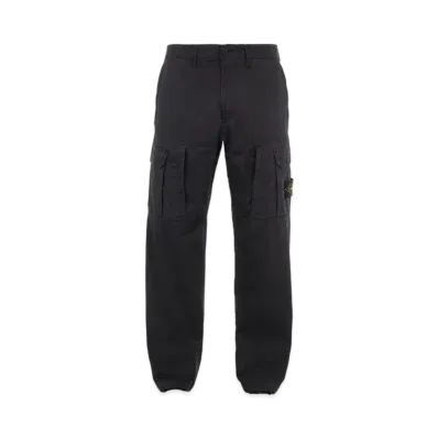 Stone Island 30214 STRETCH COTTON WOOL SATIN_LOOSE FIT "Black"