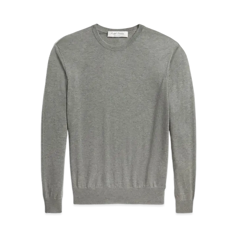 Ralph Lauren Purple Label Cashmere Crew Neck Sweater "Gray"