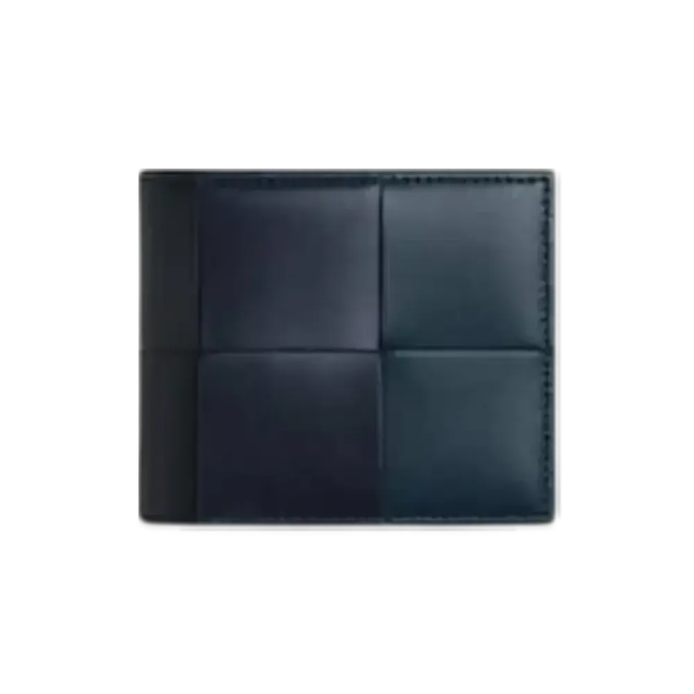 Bottega Veneta Cassette Bi-Fold Wallet With Coin Purse "Deep Blue/Space/Shadow/Deep Blue"