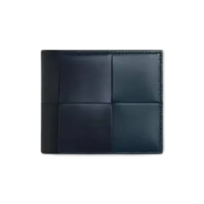 Bottega Veneta Cassette Bi-Fold Wallet With Coin Purse "Deep Blue/Space/Shadow/Deep Blue"
