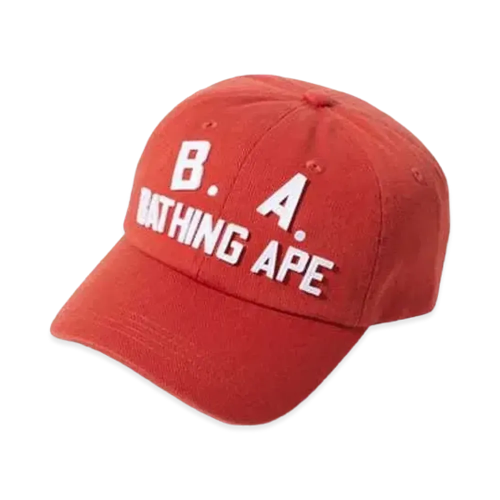 A BATHING APE B.A. WASHED TWILL CAP "Orange"