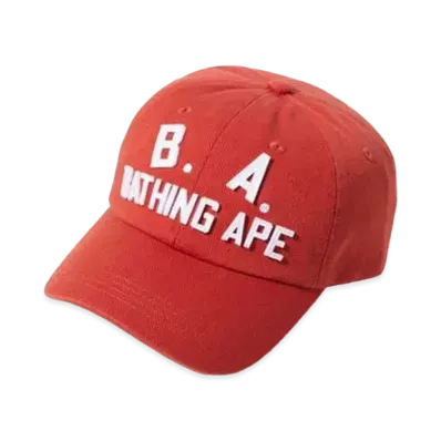 A BATHING APE B.A. WASHED TWILL CAP "Orange"