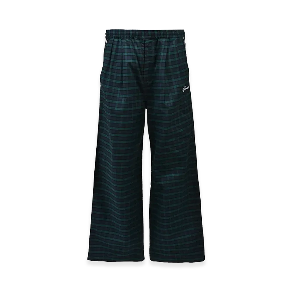 BREATH Script Logo Check Pipng Pants "Navy"
