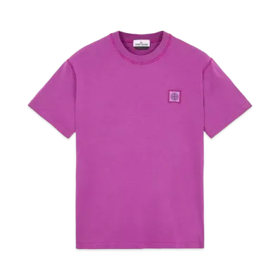 Stone Island 23742 20/1 COTTON JERSEY 'FISSATO' EFFECT_SLIM FIT "Magenta"