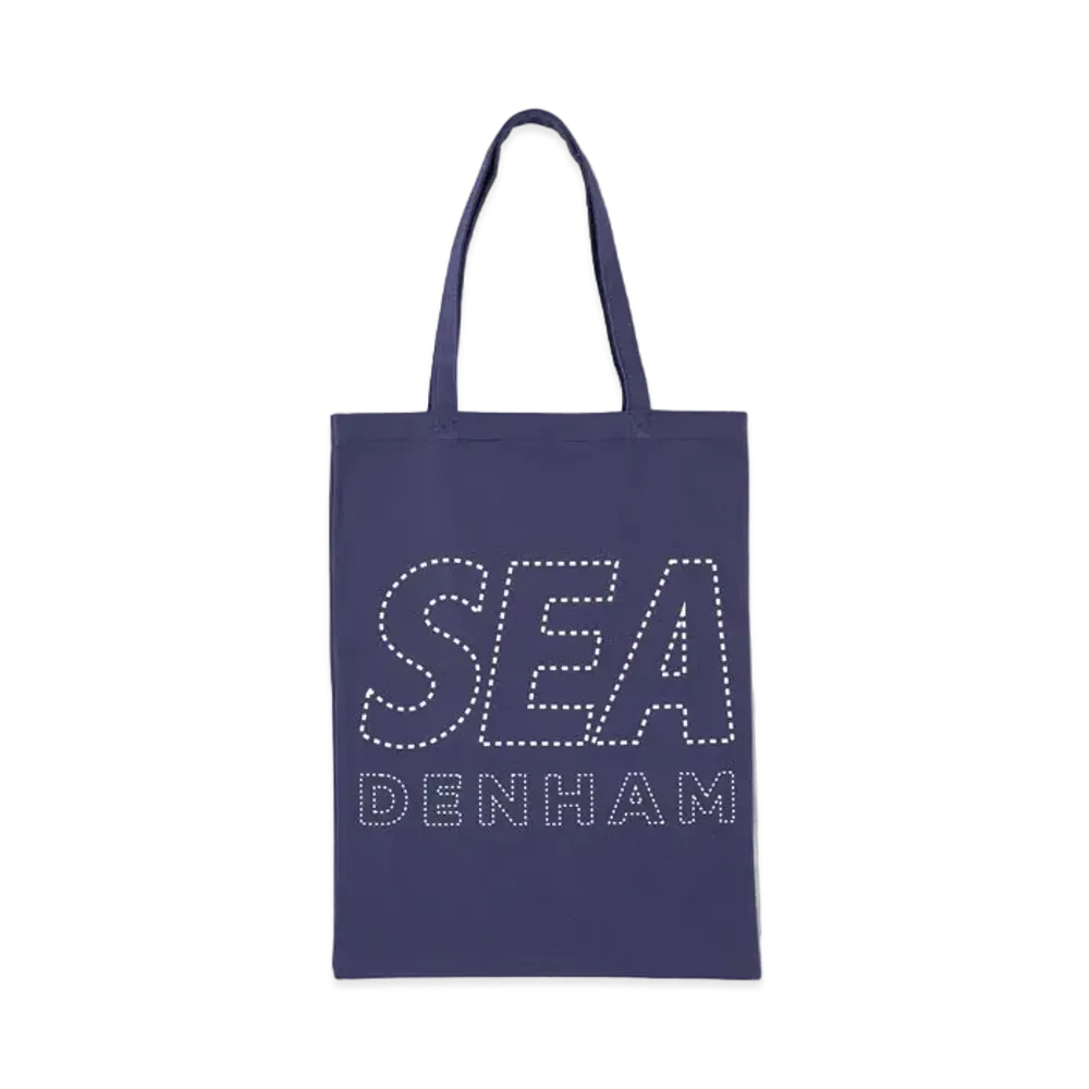 WIND AND SEA x DENHAM Canvas Tote Bag (Large) "Navy"