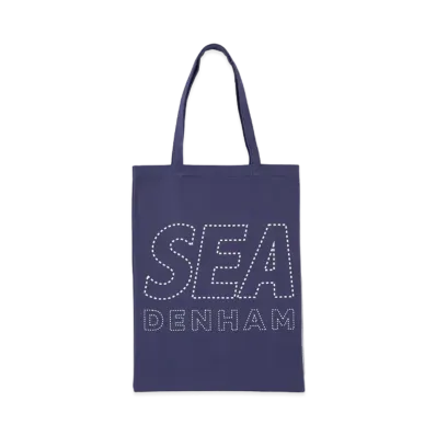 WIND AND SEA x DENHAM Canvas Tote Bag (Large) "Navy"