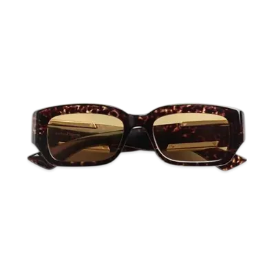 Bottega Veneta Dash Rectangular Sunglasses "Havana/Brown"