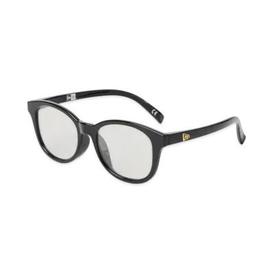 NEW ERA Sunglasses Boston Square Lens Shiny Black Frame Photochromic Grey Lens "Black/Gray"