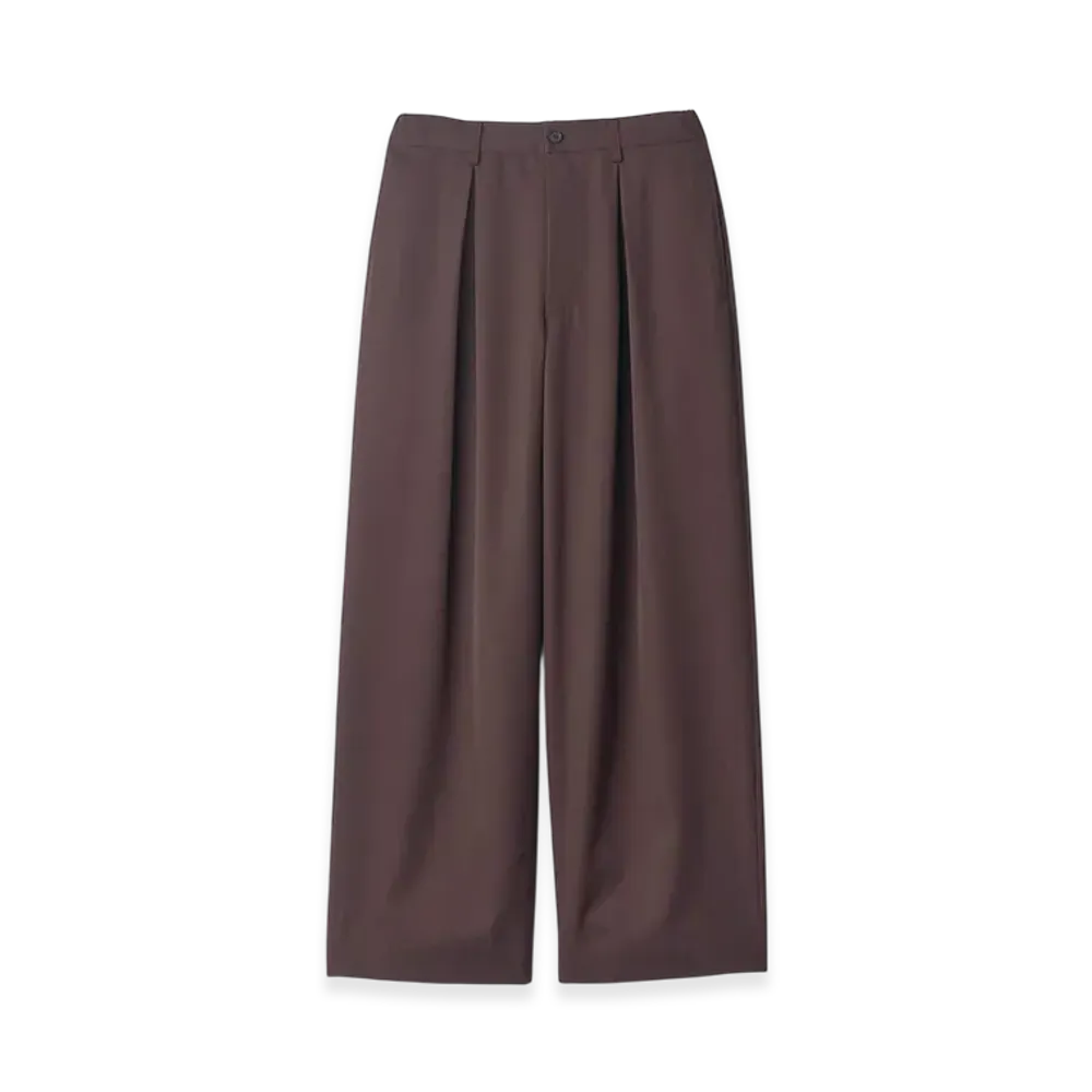 ssstein Easy Wide Trousers "Dark Brown"