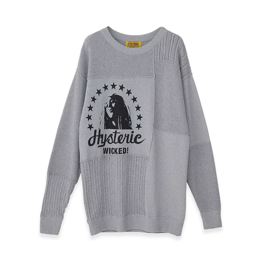 HYSTERIC GLAMOUR Woman Star Pullover "Gray"