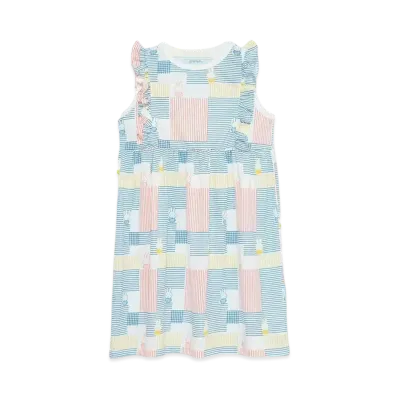 graniph x Miffy Stripe Kids Frilled One Piece "White"