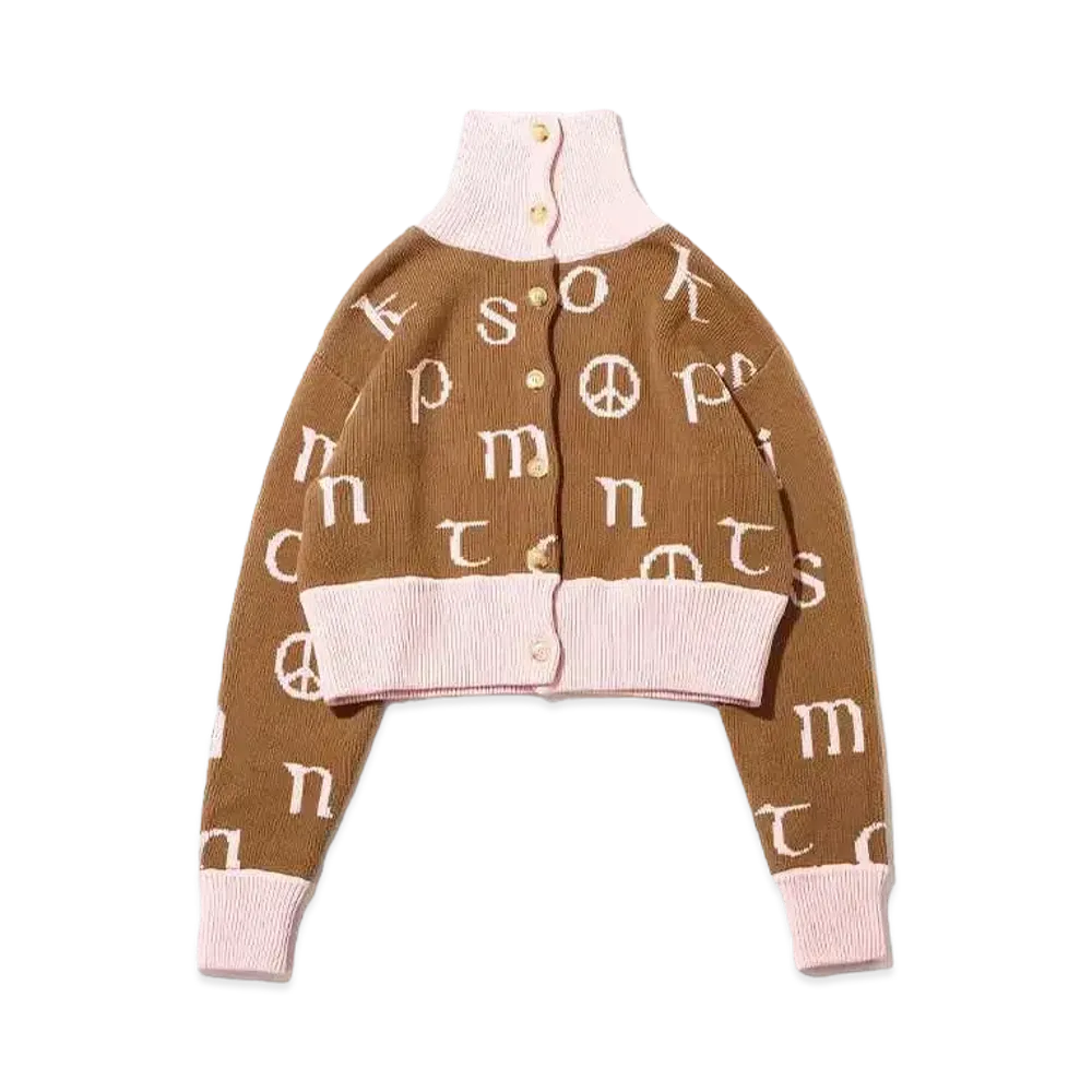 atmos pink Big Neck Sougara Cardigan "Brown"