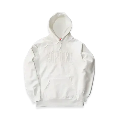 Supreme Embroidered Outline Hooded Sweatshirt (16FW) "White"