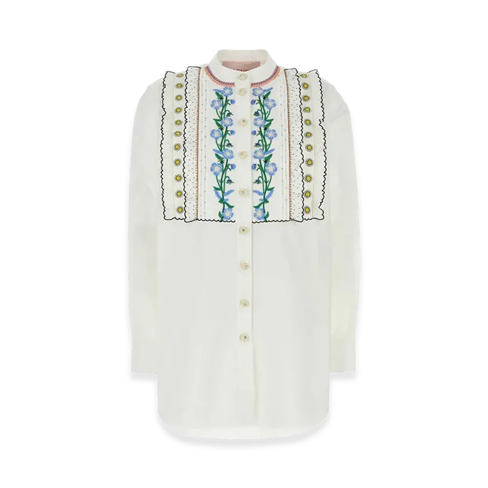 Valentino Women's Poplin Shirt "White"