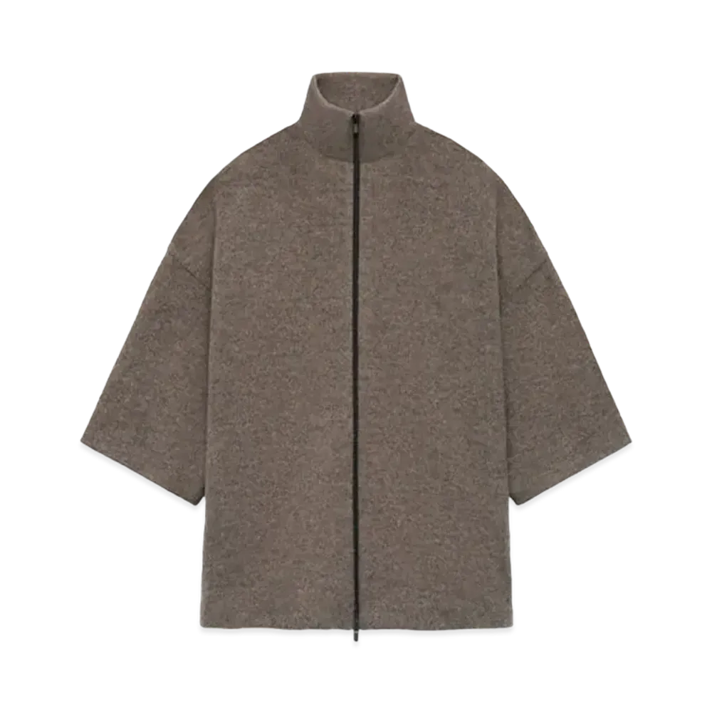 FEAR OF GOD Boiled Wool Short Sleeve Jacket "Wood"