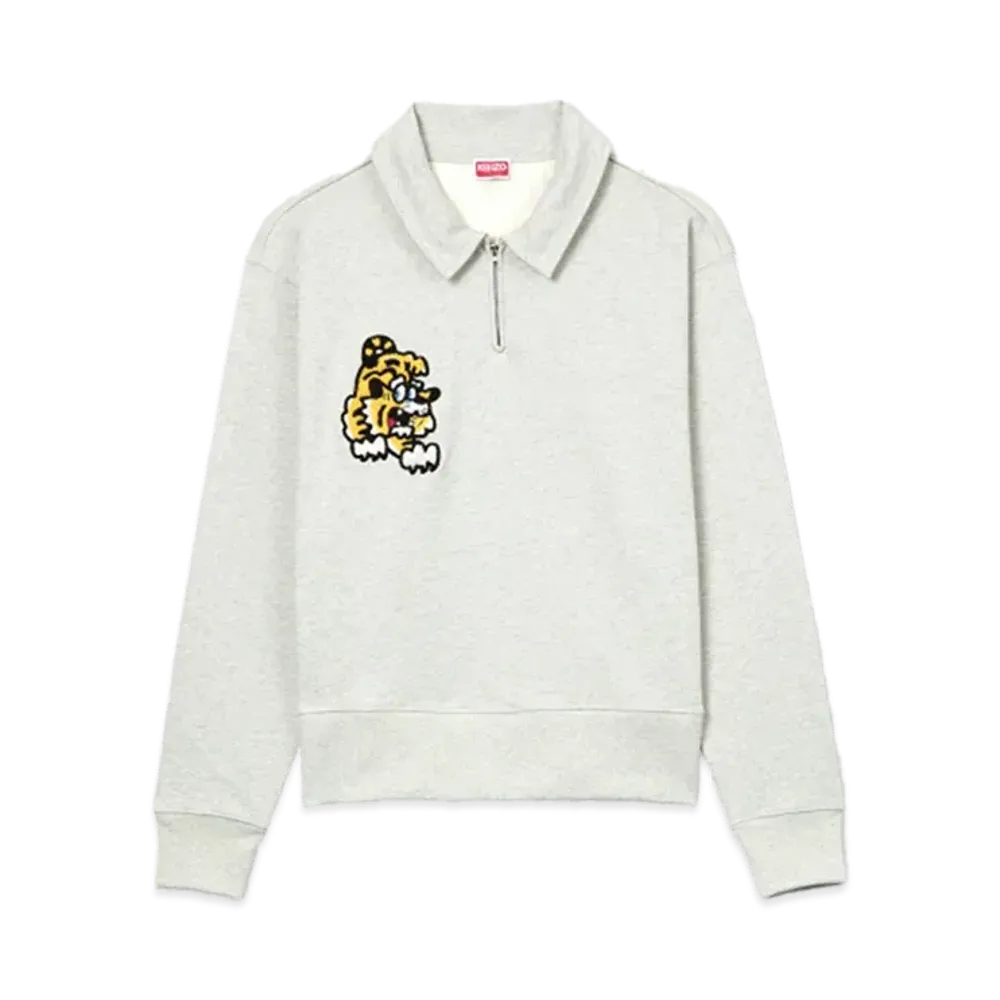 KENZO x VERDY Embroidered Half Zip Sweatsh "Grey"