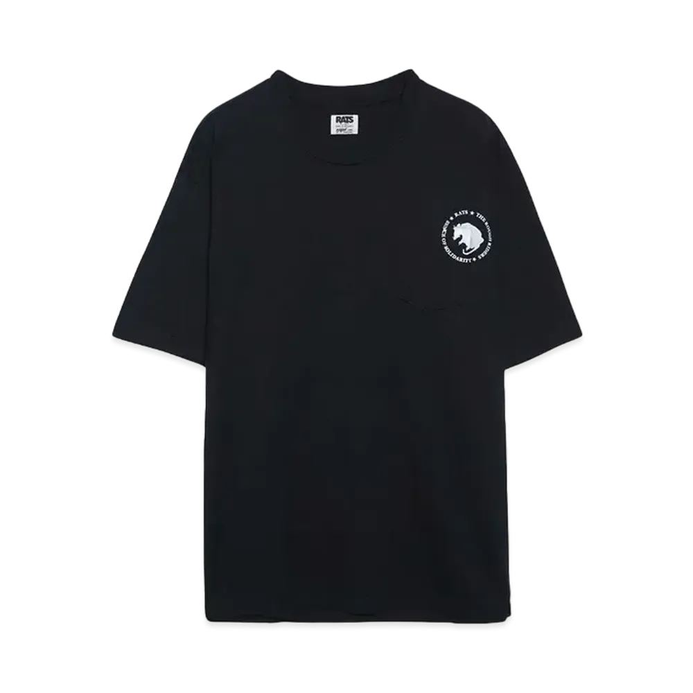 RATS CIRCLE POCKET TEE "BLACK"