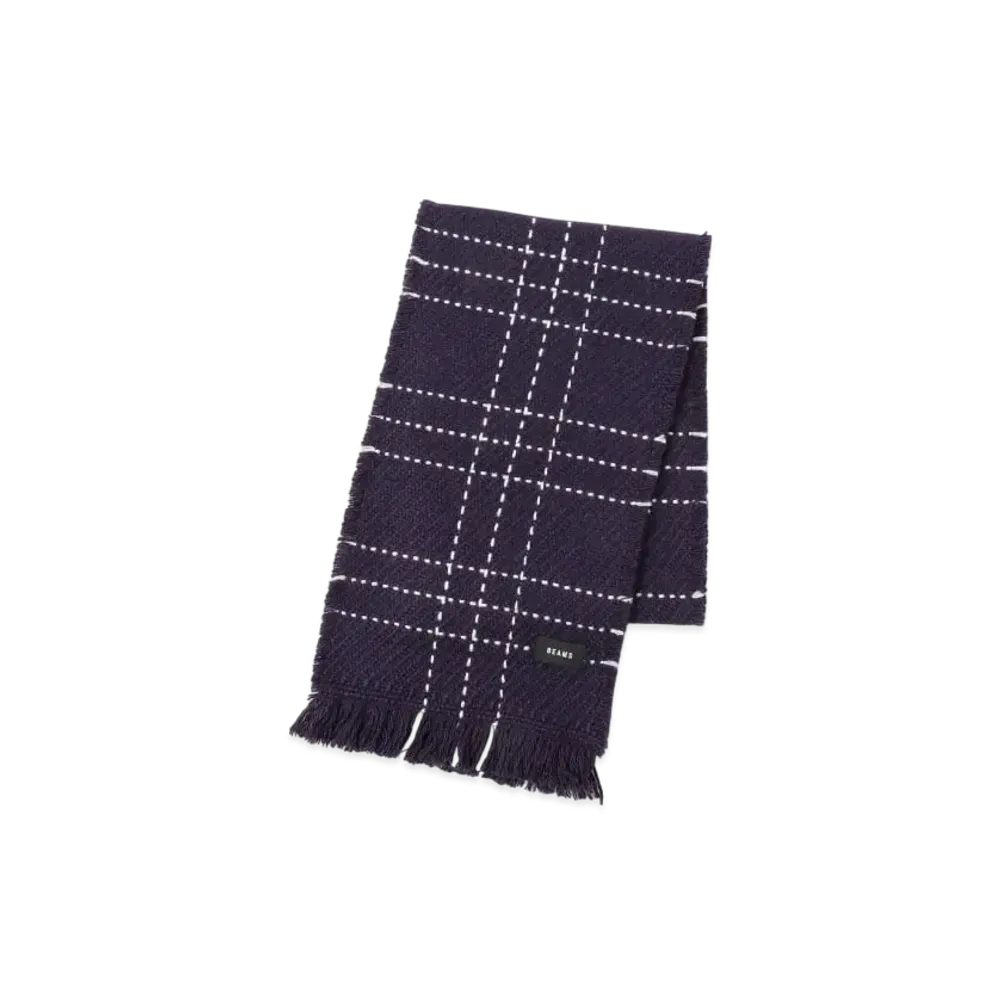 BEAMS Stitch Scarf "Navy"