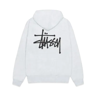 Stussy Basic Hoodie "Ash Heather" (25SS)