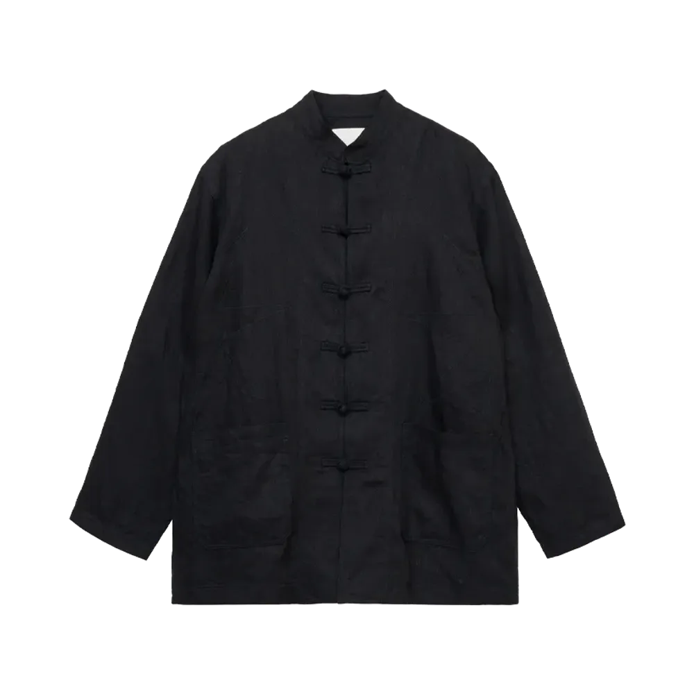 GDC x S'YTE Vintage Linen Chino Cloth Octagon Star Embroidery China Jacket "Black"