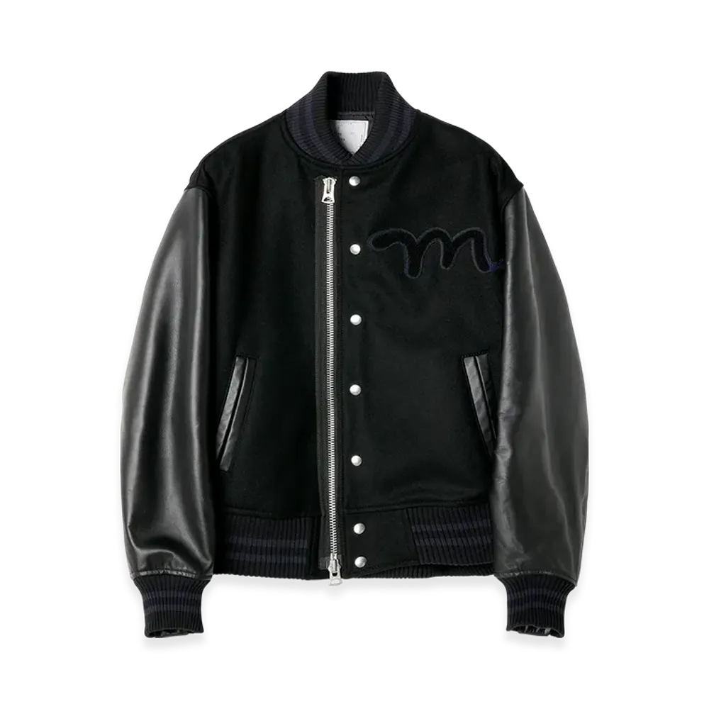 sacai x MADSAKI Wool Melton Blouson "Black"