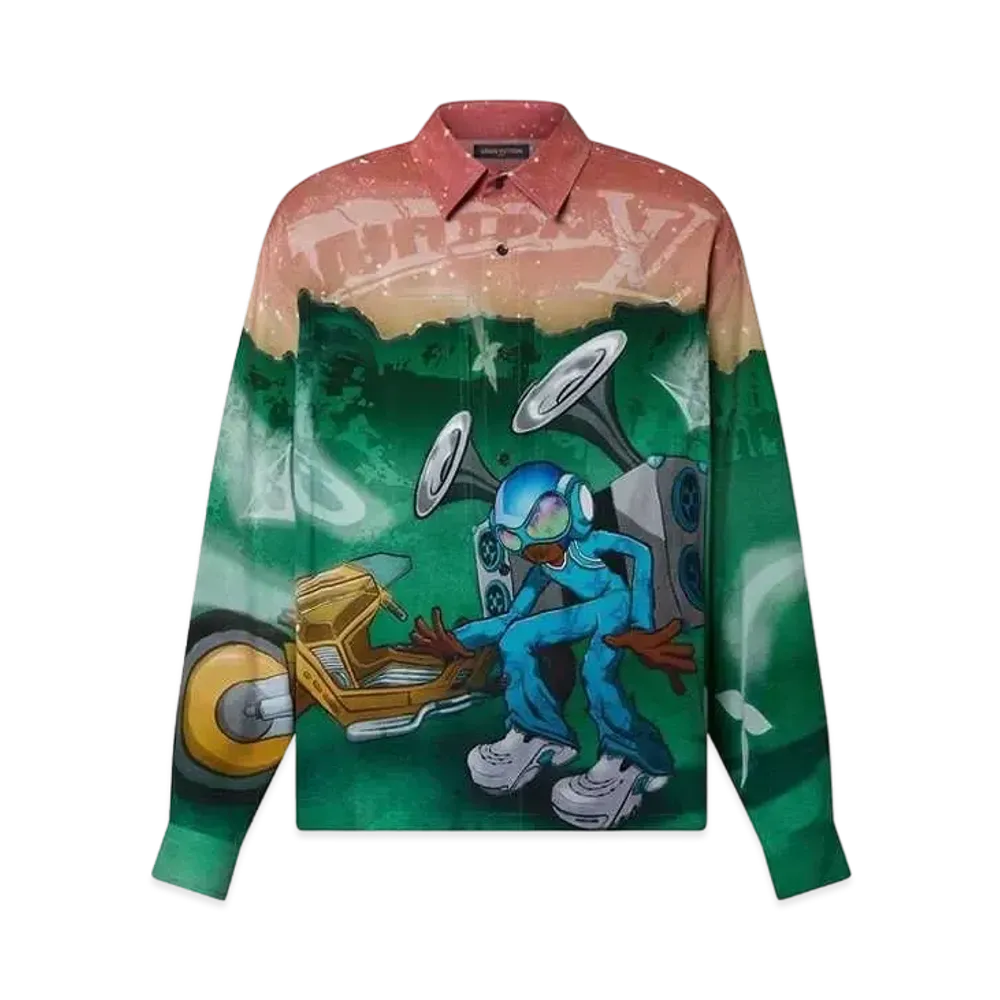 Louis Vuitton Printed Long-Sleeved Shirt "Multicolor"
