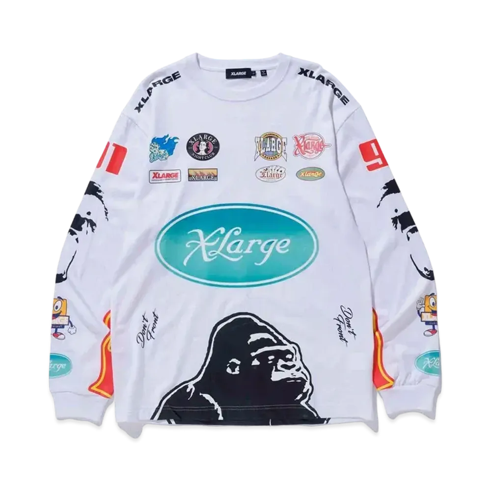 XLARGE RACING TEAM L/S TEE "White"