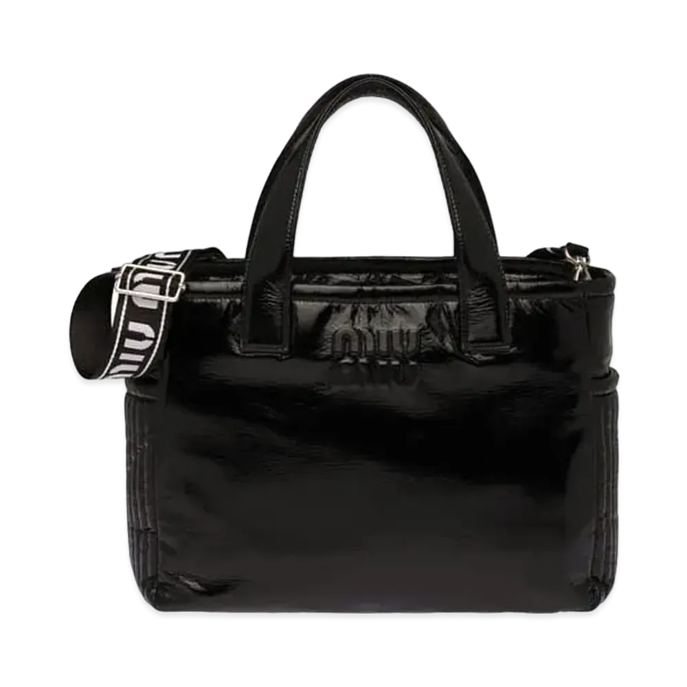 MIU MIU Seal Tote Bag "Black"