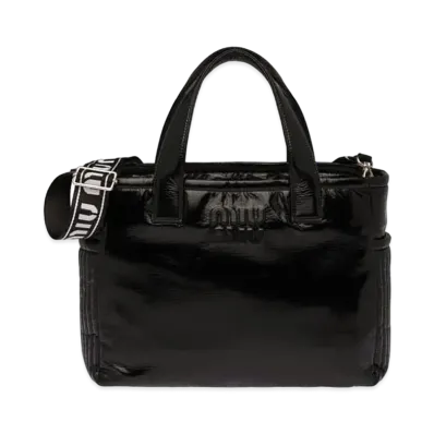 MIU MIU Seal Tote Bag "Black"