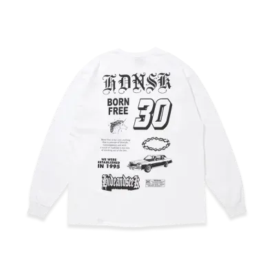 Hide and Seek 30 L/S Tee "White"
