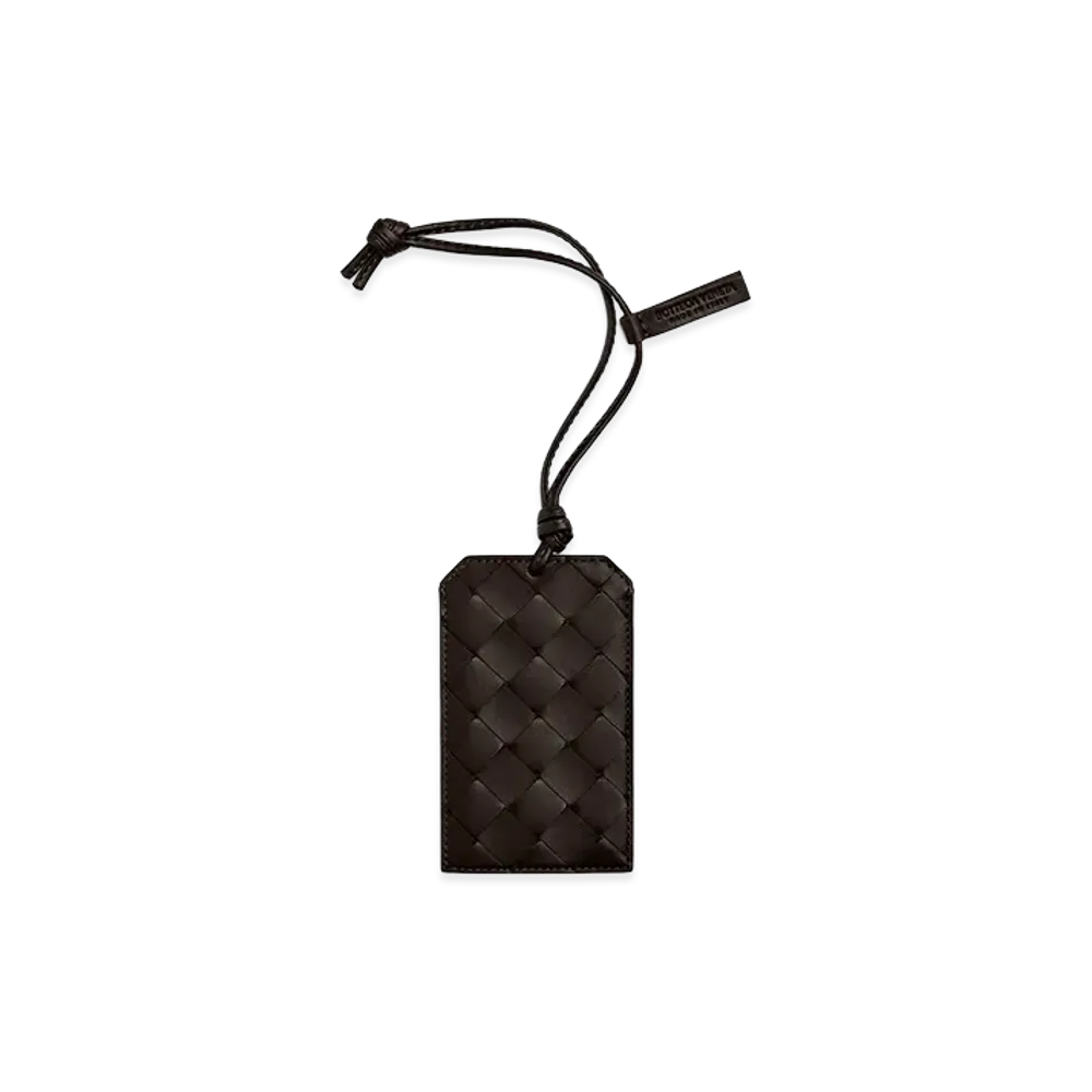 Bottega Veneta Badge Holder with Strap "Fondente"