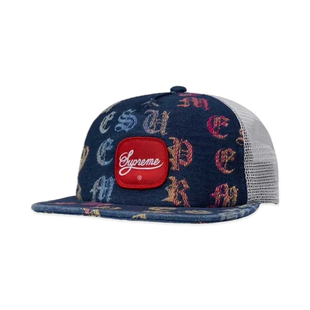 Supreme Gradient Jacquard Denim Mesh Back 5-Panel "Blue"
