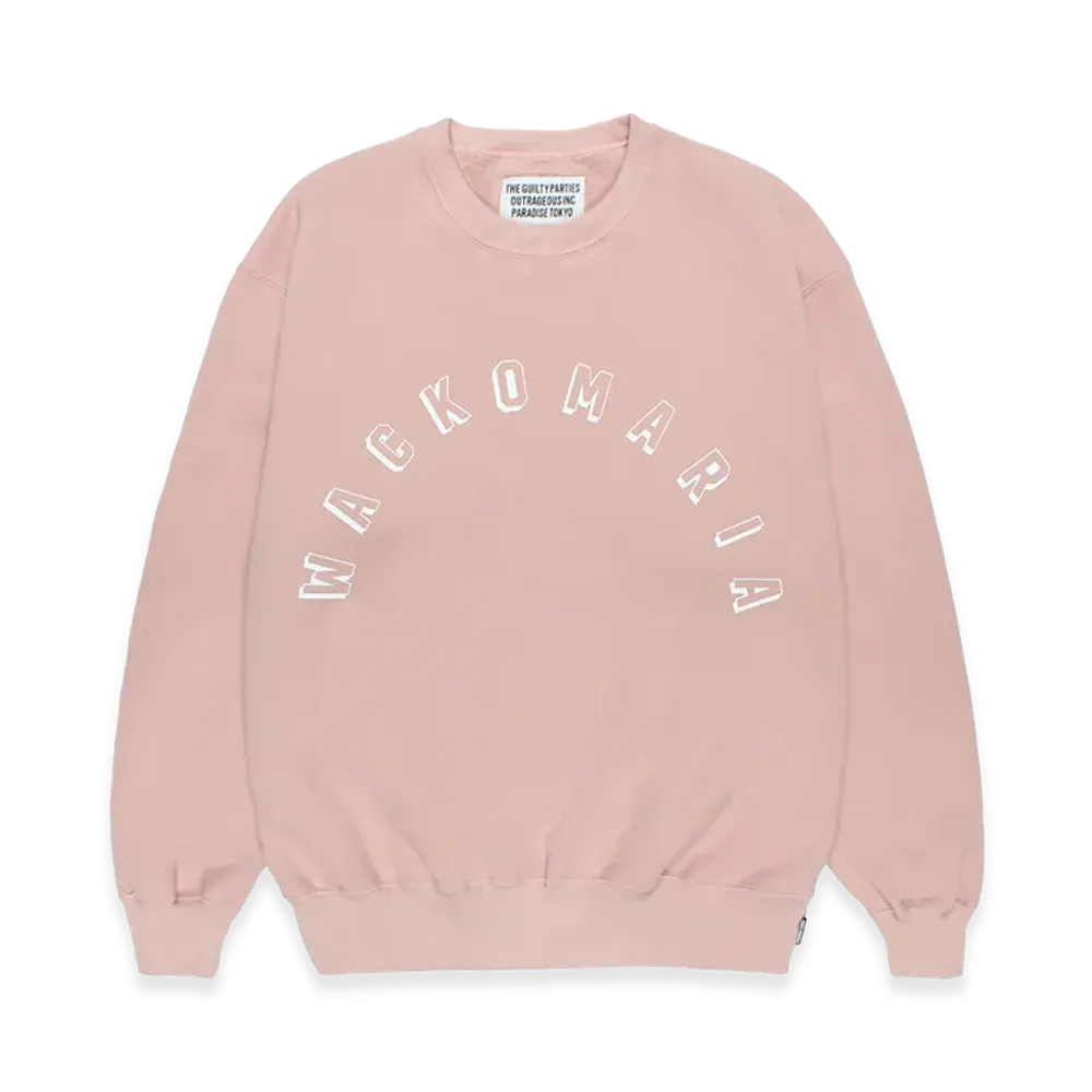 WACKO MARIA Middle Weight Sweat Shirt "Pink"