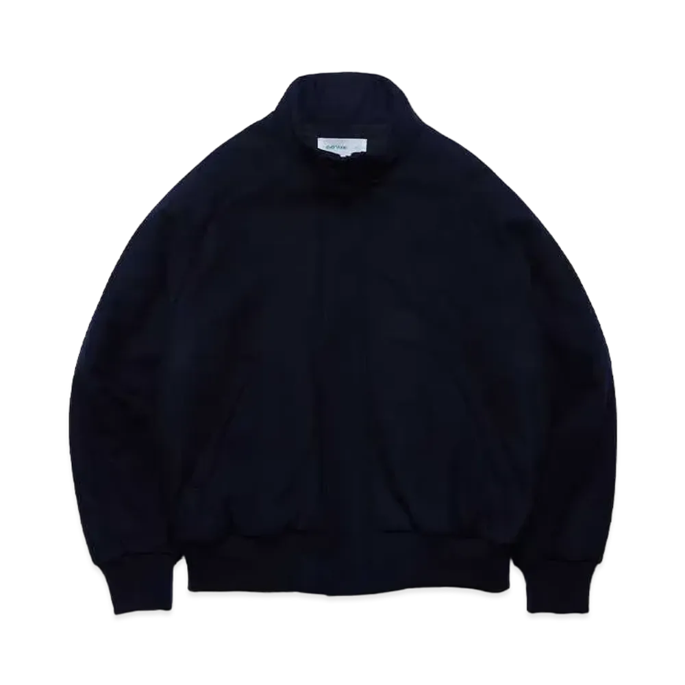 everyone x A.PRESSE Cashmere Padding Stand Rib Jacket "Navy"